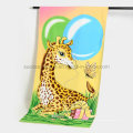 Animal Design Microfiber/Cotton Printed Cartoon Terry Beach Towel